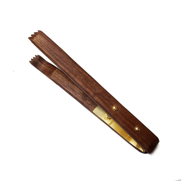 Tongs 10" Walnut + Brass, Toaster Tongs - Wooden Tongs - WoodWares