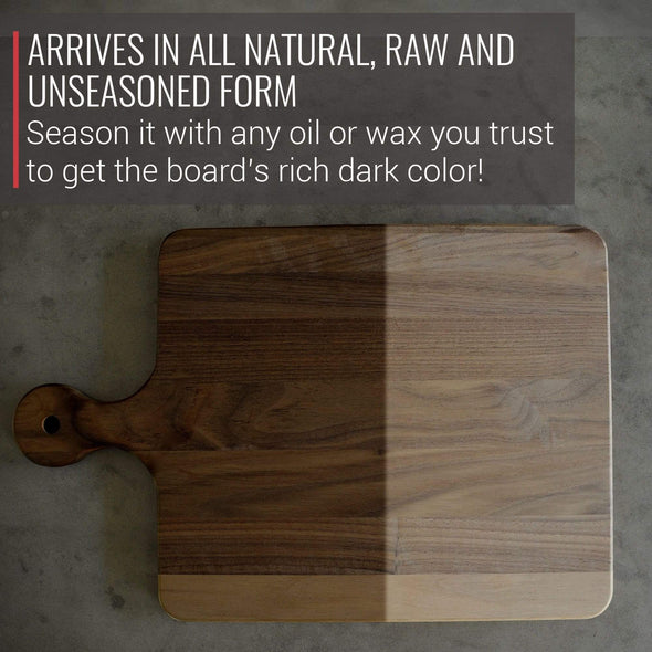 10 x 16 Walnut Cutting Board with Knob Handle by Virginia Boys Kitchens